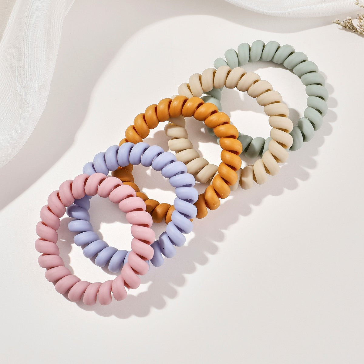 Wholesale telephone line high elastic simple high-grade seamless hair rope